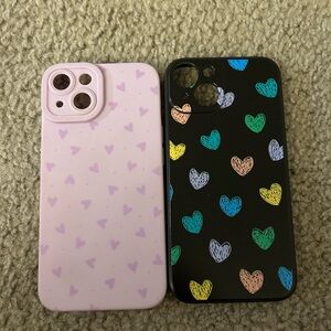 2 heart iPhone 14 cases